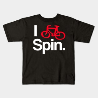 I Spin Bike Cycling-Biking Workout Design Kids T-Shirt